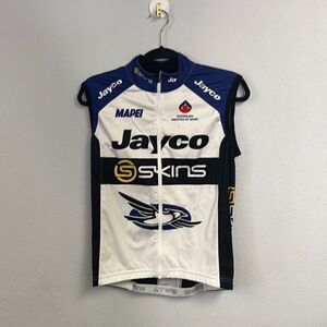 Jayco Men's Sleeveless High‎ Neck Full Zip Sporty Cycling Jersey Shirt Size M